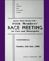 Programme Cover - BMRC Charterhall [BMRC Trophy Handicap] 1961