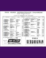 Entry List - Trophée d'Auvergne 1958