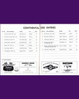 Entry List - Trans-Am Continental Divide 1968