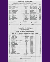Entry List - ADMC Crimond [Sports] 1957