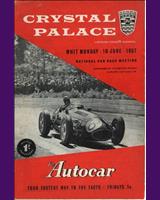 Programme Cover - BRSCC Crystal Palace [Sports] 1957