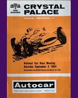 Programme Cover - National Crystal Palace - Anerley Trophy 1964