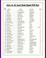 Entry List - SCCA Regional Daytona [C-D-E-F] 1960