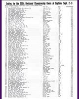 Entry List - Paul Whiteman Trophy Daytona 1961
