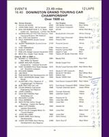Entry List - MN GT Donington 1979