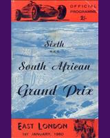 Programme Cover - South African Grand Prix - Formula Libre 1960