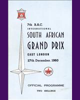 Programme Cover - South African Grand Prix - Formula Libre 1960