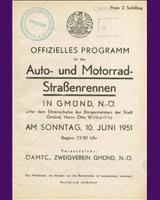 Programme Cover - Gmünd 1951