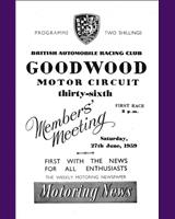 Programme Cover - BARC Goodwood [Handicap C] 1959