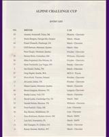 Entry List - CAT Hallett 1986