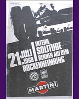 Programme Cover - Solituderennen Hockenheim [SP] 1968