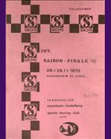 Programme Cover - Hockenheim Finale [Sports] 1970