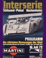 Programme Cover - Interserie Hockenheim Südwestpokal 1972