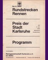 Programme Cover - Karlsruhe Hockenheim [Sports] 1976