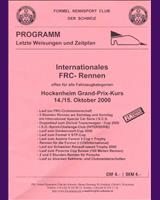 Programme Cover - Interserie Hockenheim 2000