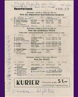 Entry List - Innsbruck [Sports] 1959