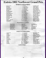 Entry List - USAC Kent 1962