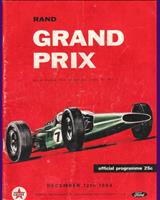 Programme Cover - South African Sports Car Championship Kyalami Grand Prix 1964