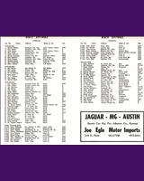 Entry List - SCCA National Lake Garnett [CP+DP+EP+BS+CSR] 1968