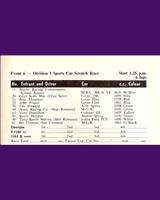 Entry List - Lakeside - Division 1 Sports Car Scratch Race 1969