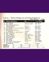 Entry List - Lakeside - Division II Racing Cars & Division II Sports Car 1969