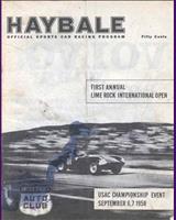 Programme Cover - USAC Lime Rock 1958