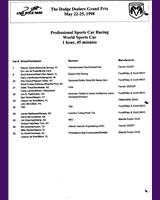 Entry List - Lime Rock IMSA WSC 1998