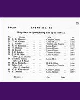 Entry List - NSCC Mallory Park [SR1.5 B] 1957