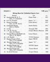 Entry List - NSCC Mallory Park [Sports] 1960