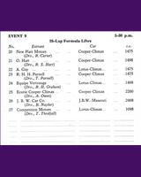 Entry List - NSCC Mallory Park [Formula Libre] 1960