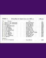 Entry List - NSCC Mallory Park [S+1.5] 1960