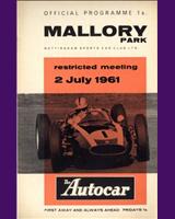 Programme Cover - NSCC Mallory Park [Formula Libre] 1961