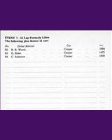 Entry List - NSCC Mallory Park [Formula Libre] 1961