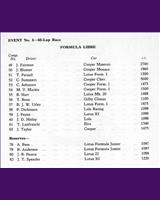 Entry List - National Open Mallory Park [Formula Libre] 1962