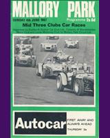 Programme Cover - Mid 3 Clubs Mallory Park [Marque +1.2] 1967