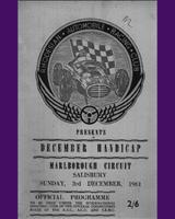 Programme Cover - Marlborough Handicap 1961