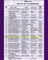 Entry List - USAC Meadowdale 1959