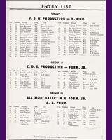 Entry List - MWCSCC Meadowdale [CP+DP+EP+FP] 1962