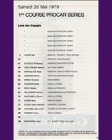 Entry List - Procar Monaco 1979