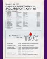 Entry List - Jaguar Challenge Monaco 1991