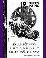 Programme Cover - Paris 12 Hours 1950