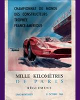 Programme Cover - Paris 1000 Kilometres 1964