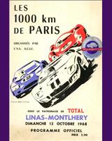 Programme Cover - Paris 1000 Kilometres 1968