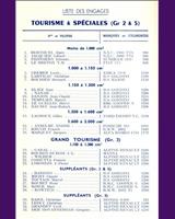 Entry List - Coupes de Paris 1969