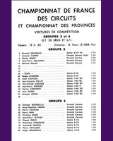 Entry List - National Montlhéry [Gr.3/Gr.4] 1978