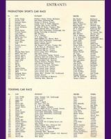 Entry List - Player's 200 Mosport - Production Race 1962