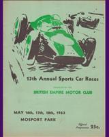 Programme Cover - Spring Trophy Mosport [Production +] 1963