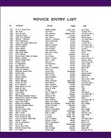Entry List - Preliminary Mosport [Novice] 1964