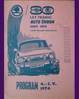Programme Cover - M ČSSR Most 1974