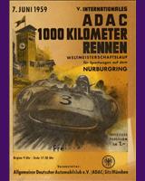 Programme Cover - Nürburgring 1000 Kilometres 1959